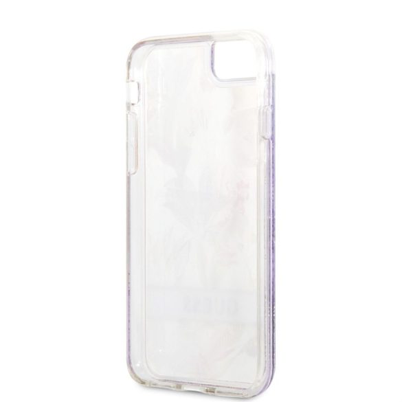 Husă din spate TPU cu sclipici lichid pentru Apple iPhone 7/8/SE 2020/SE 2022 GUESS GUHCI8LFLSU - violet