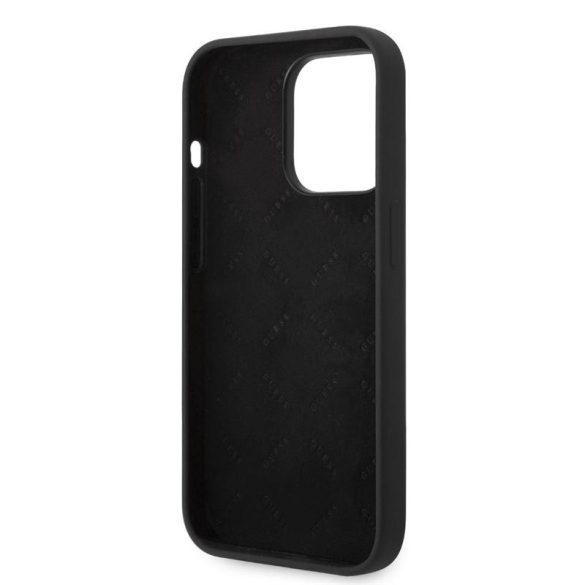 Husa din silicon lichid GUESS GUHCP14XSLSMK pentru Apple iPhone 14 Pro Max - Husa neagra