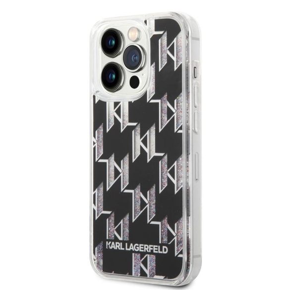 Husă din spate TPU lichid pentru Apple iPhone 14 Pro Max KARL LAGERFELD KLHCP14XLMNMK - neagră