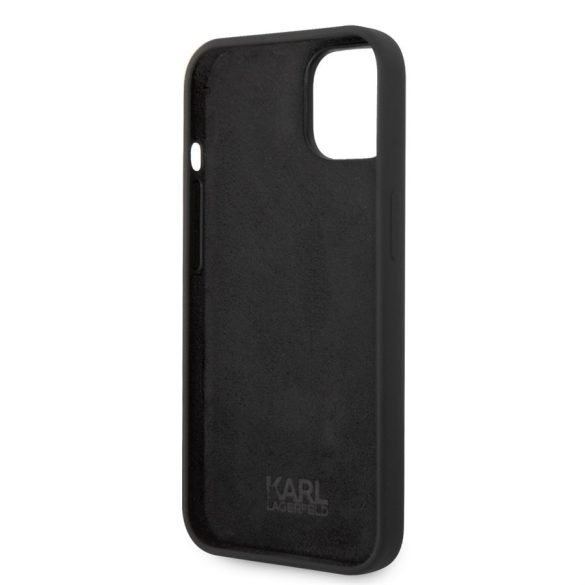 Husa din spate din silicon lichid KARL LAGERFELD KLHCP14SSLCTBK Apple iPhone 14 - negru