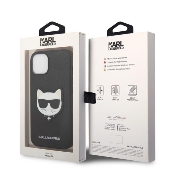 Husa din spate Apple iPhone 14 Plus KARL LAGERFELD KLHCP14MSAPCHK - Negru