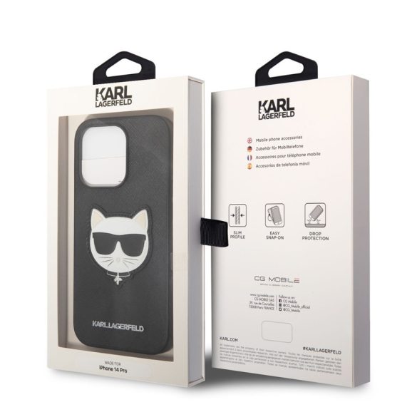 Husa din spate Apple iPhone 14 Pro Max KARL LAGERFELD KLHCP14XSAPCHK - negru