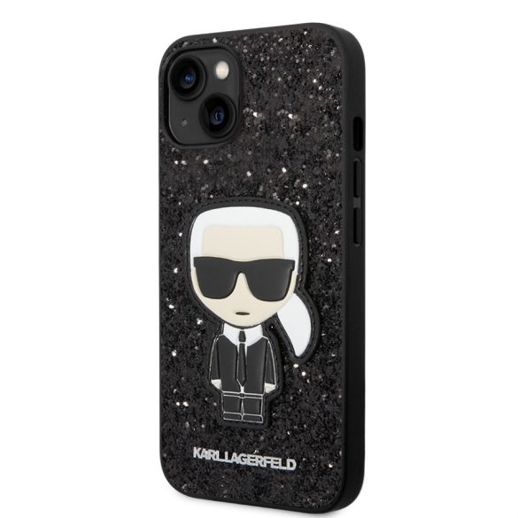 Apple iPhone 14 Plus KARL LAGERFELD KLHCP14MGFKPK Glitter Husă spate - Negru