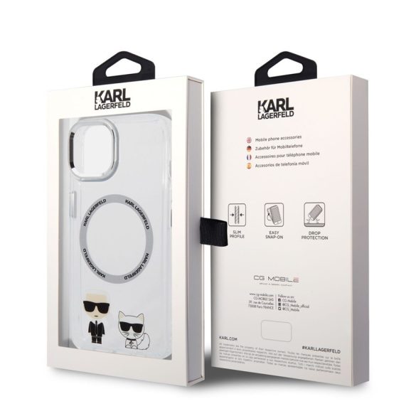 Husă din TPU pentru Apple iPhone 14 KARL LAGERFELD KLHMP14SHKCT - Transparentă