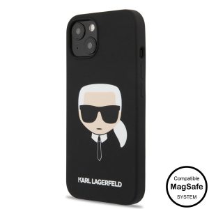 Husa din spate Apple iPhone 14 KARL LAGERFELD KLHMP14SSLKHBK silicon lichid MagSafe - negru