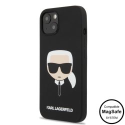   HUSĂ! - Husa din spate Apple iPhone 14 Plus KARL LAGERFELD KLHMP14LSLKHBK silicon lichid MagSafe - negru