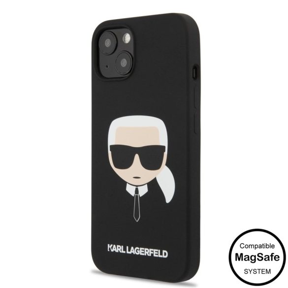 Husa din spate Apple iPhone 14 Plus KARL LAGERFELD KLHMP14LSLKHBK silicon lichid MagSafe - negru