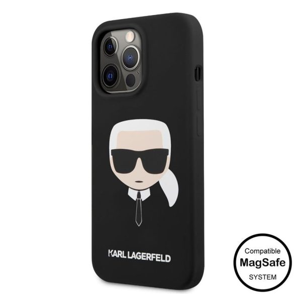Husa din spate Apple iPhone 14 Pro Max KARL LAGERFELD KLHMP14XSLKHBK silicon lichid MagSafe - negru