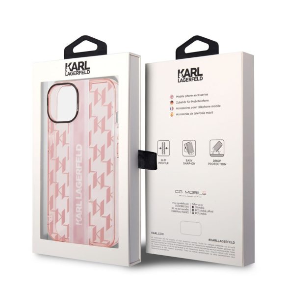 Husă din spate Apple iPhone 14 Plus KARL LAGERFELD KLHCP14MHKLSPCP - roz