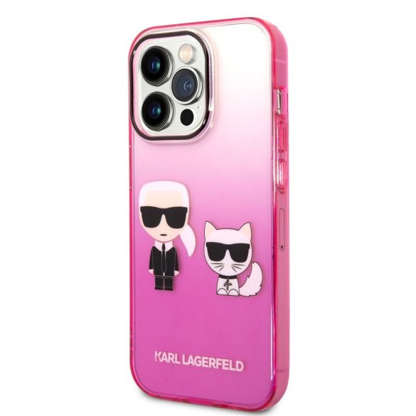 Husă din TPU pentru Apple iPhone 14 Pro Max KARL LAGERFELD KLHCP14XTGKCP - roz