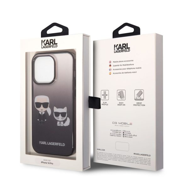 Husă din TPU pentru Apple iPhone 14 Pro Max KARL LAGERFELD KLHCP14XTGKCK - neagră