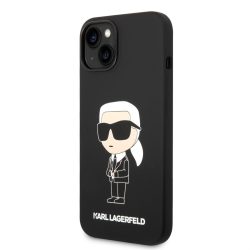   HUSĂ! - Husă din spate lichidă Apple iPhone 14 Plus KARL LAGERFELD KLHCP14MSNIKBCK - neagră