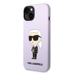 HUSĂ! - Husă din spate lichidă Apple iPhone 14 Plus KARL LAGERFELD KLHCP14MSNIKBCU - violet