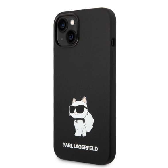 Husă din spate lichidă Apple iPhone 14 Plus KARL LAGERFELD KLHCP14MSNCHBCK - neagră