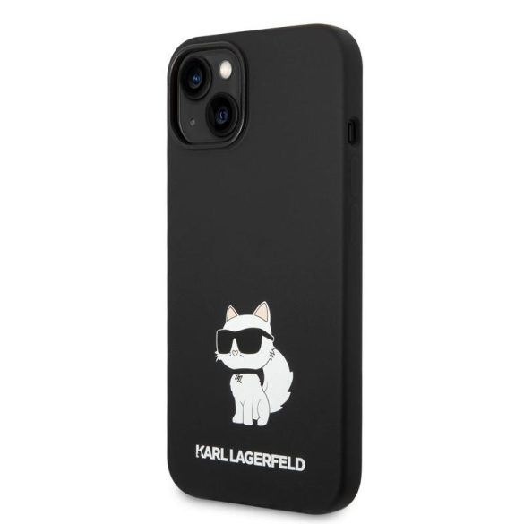 Husă din spate lichidă Apple iPhone 14 Plus KARL LAGERFELD KLHCP14MSNCHBCK - neagră
