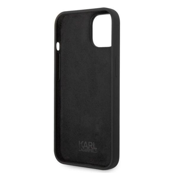 Husă din spate lichidă Apple iPhone 14 Plus KARL LAGERFELD KLHCP14MSNCHBCK - neagră