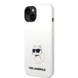   HUSĂ! - Husă din spate lichidă Apple iPhone 14 Plus KARL LAGERFELD KLHCP14MSNCHBCH - albă