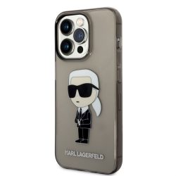  HUSĂ! - Husă din TPU pentru Apple iPhone 14 Pro KARL LAGERFELD KLHCP14LHNIKTCK - neagră