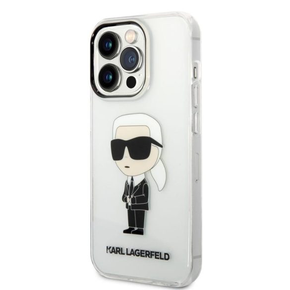 Husă din TPU pentru Apple iPhone 14 Pro Max KARL LAGERFELD KLHCP14XHNIKTCT - Transparentă