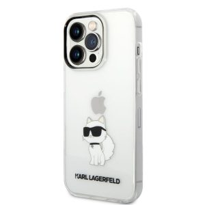 Husă din TPU pentru Apple iPhone 14 Pro KARL LAGERFELD KLHCP14LHNCHTCT - Transparentă