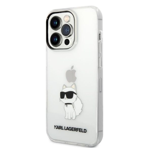 Husă din TPU pentru Apple iPhone 14 Pro KARL LAGERFELD KLHCP14LHNCHTCT - Transparentă