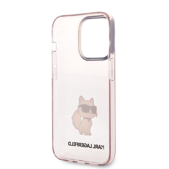 Husă din TPU pentru Apple iPhone 14 Pro Max KARL LAGERFELD KLHCP14XHNCHTCP - roz