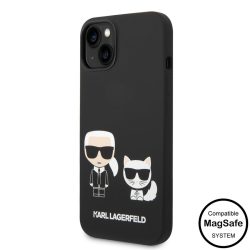   HUSĂ! - Husa din spate Apple iPhone 14 Plus KARL LAGERFELD KLHMP14MSSKCK silicon lichid MagSafe - negru