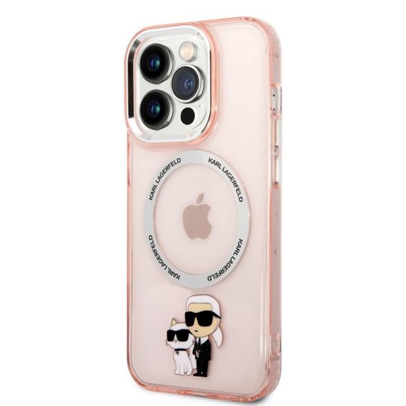 Husă din TPU pentru Apple iPhone 14 Pro Max KARL LAGERFELD KLHMP14XHNKCIP - Roz