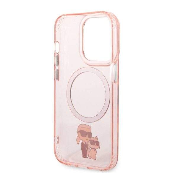 Husă din TPU pentru Apple iPhone 14 Pro Max KARL LAGERFELD KLHMP14XHNKCIP - Roz