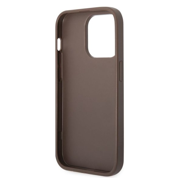 Husă din spate Apple iPhone 14 Pro GUESS GUHCP14LG4GLBR - maro