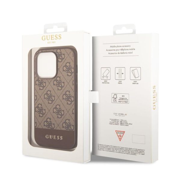 Husă din spate Apple iPhone 14 Pro Max GUESS GUHCP14XG4GLBR - maro