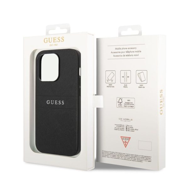 Husă din spate Apple iPhone 14 Pro GUESS GUHCP14LPSASBBK - neagră