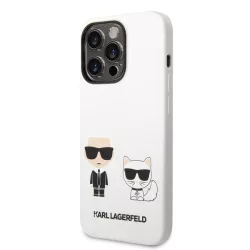   HUSĂ! - Husă din spate din silicon lichid KARL LAGERFELD KLHCP14SSSKCW Apple iPhone 14 - albă