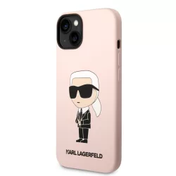   HUSĂ! - Husă din spate lichidă Apple iPhone 14 KARL LAGERFELD KLHCP14SSNIKBCP - roz