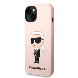   HUSĂ! - Husă din spate lichidă Apple iPhone 14 Plus KARL LAGERFELD KLHCP14MSNIKBCP - roz
