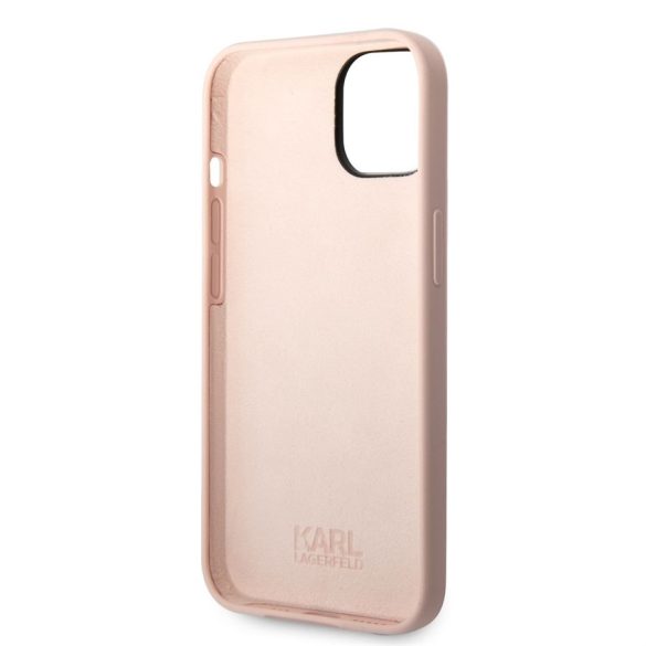 Husă din spate lichidă Apple iPhone 14 Plus KARL LAGERFELD KLHCP14MSNIKBCP - roz