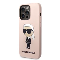   HUSĂ! - Husă din spate lichidă Apple iPhone 14 Pro Max KARL LAGERFELD KLHCP14XSNIKBCP - roz