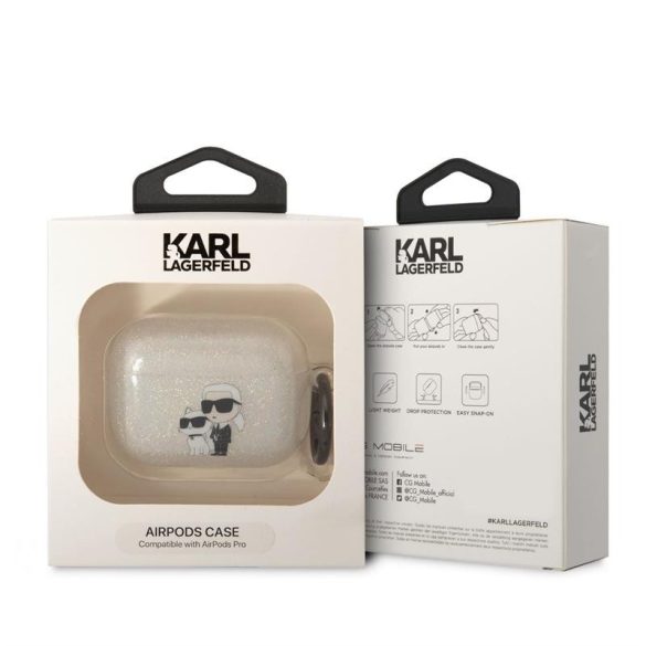 Suport TPU pentru Apple Airpods Pro 2 KARL LAGERFELD KLAP2HNKCTGT - Transparent