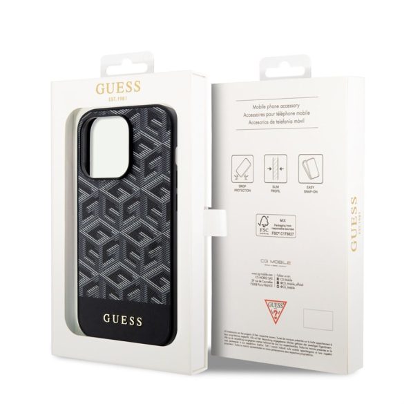 Husa din spate GUESS GUHMP14XHGCFSEK MagSafe pentru Apple iPhone 14 Pro Max - Carcasa neagra