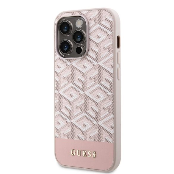 Husa din spate MagSafe GUESS GUHMP14LHGCFSEP Apple iPhone 14 Pro - roz
