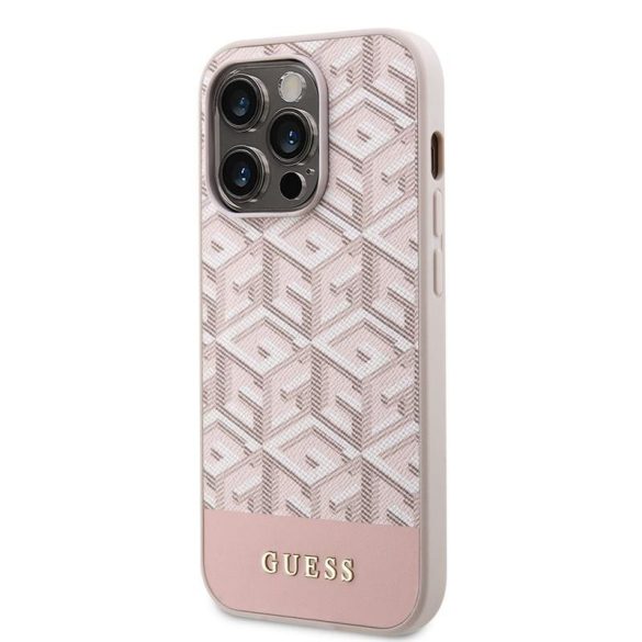 Husa din spate MagSafe GUESS GUHMP14LHGCFSEP Apple iPhone 14 Pro - roz
