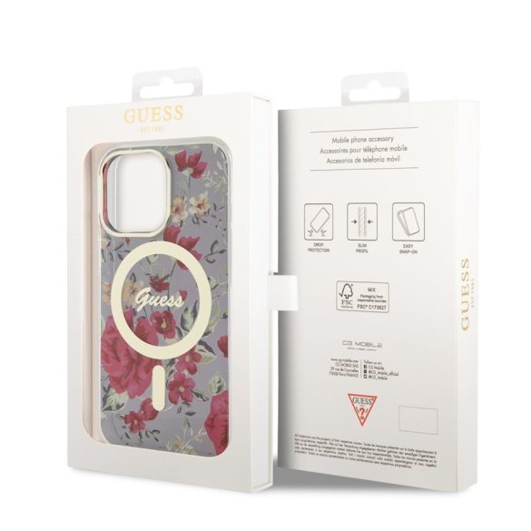 Husa din spate GUESS GUHMP14XHCFWSA MagSafe pentru Apple iPhone 14 Pro Max - Husa kaki
