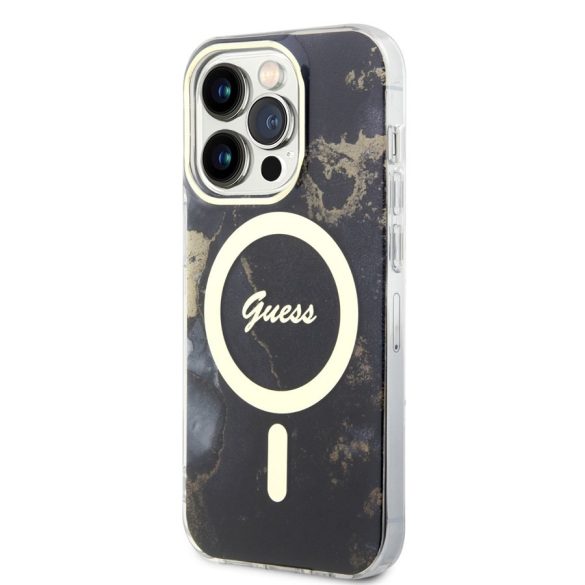 Husa din spate MagSafe GUESS GUHMP14XHTMRSK Apple iPhone 14 Pro Max - Carcasa neagra