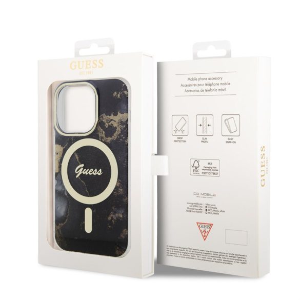 Husa din spate MagSafe GUESS GUHMP14XHTMRSK Apple iPhone 14 Pro Max - Carcasa neagra