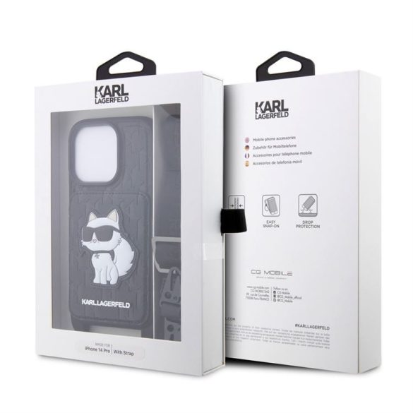 Husa din spate Apple iPhone 14 Pro Max KARL LAGERFELD KLHCP14XCSAKHPCK NFT - negru