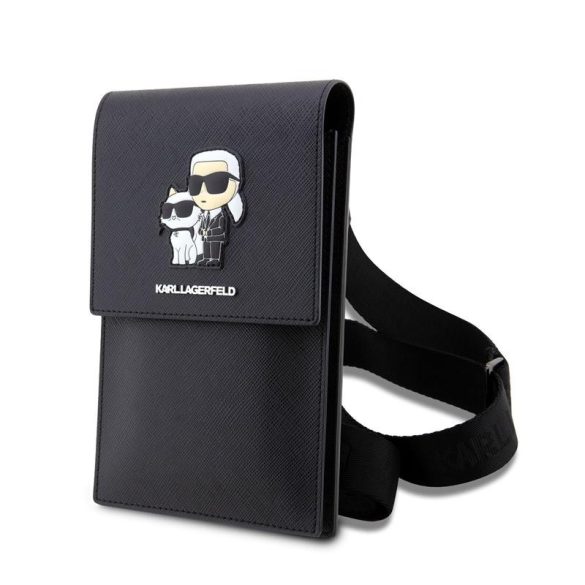 KARL LAGERFELD KLWBSAKCPMK Geanta Universal pentru Suport Telefon - Carcasa Neagra