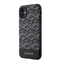   HUSĂ! - Husa din spate MagSafe GUESS GUHMN61HGCFSEK Apple iPhone 11 - Carcasa neagra