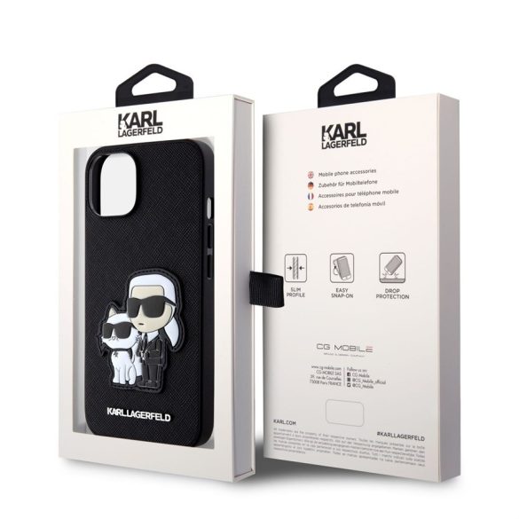 Husa din spate Apple iPhone 13 KARL LAGERFELD KLHCP13MSANKCPK - Husa neagra