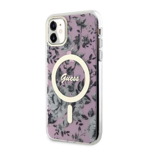 Husa din spate MagSafe GUESS GUHMN61HCFWSP Apple iPhone 11 - Husa roz