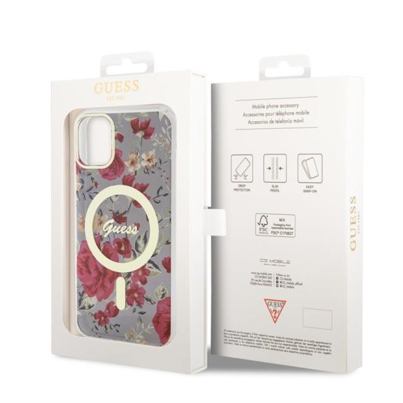 Husa din spate MagSafe GUESS GUHMN61HCFWSA Apple iPhone 11 - Husa kaki